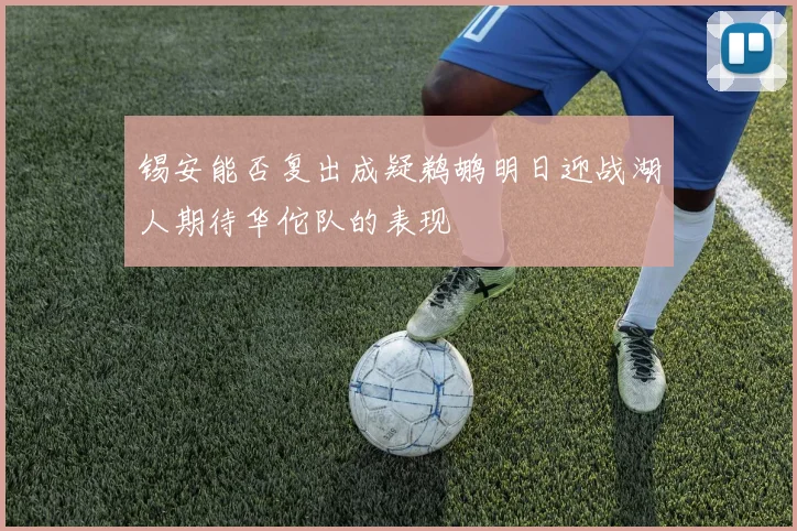 锡安能否复出成疑鹈鹕明日迎战湖人期待华佗队的表现